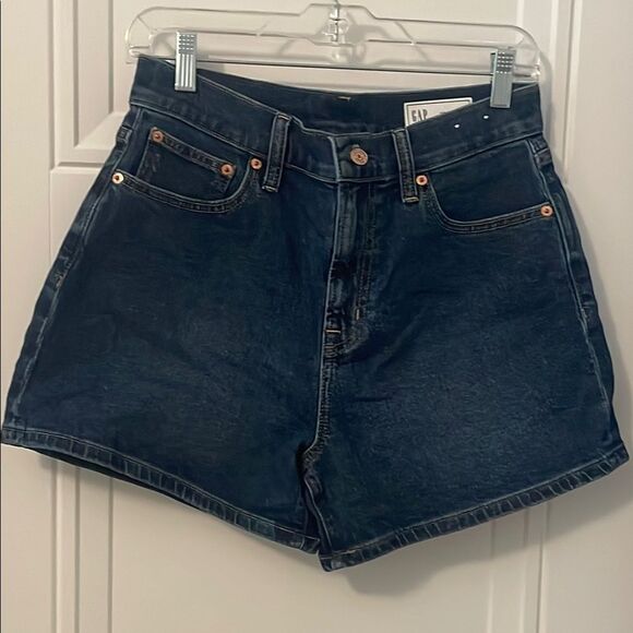 GAP Blue Jean Shorts High-Waisted Classic - Picture 1 of 7